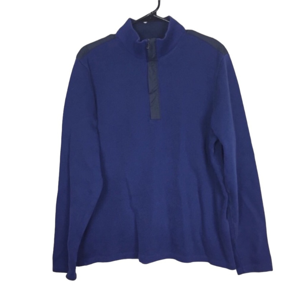 Boss by Hugo Boss navy pull over quarter zip sweater size xl